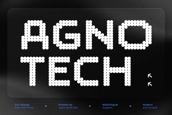 Agnotech Font – Modern Pixel Display Typeface for Web Design