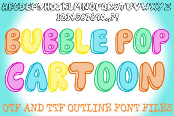 Bubble Pop Cartoon Font: A Playful Display Typeface for Creative Projects