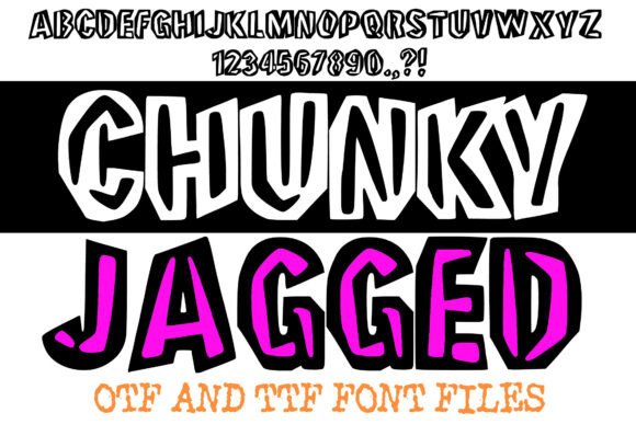Chunky Jagged Font for Bold Editorial Design
