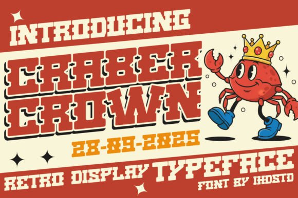 Craber Crown Font – A Vintage-Style Display Typeface for Crafters