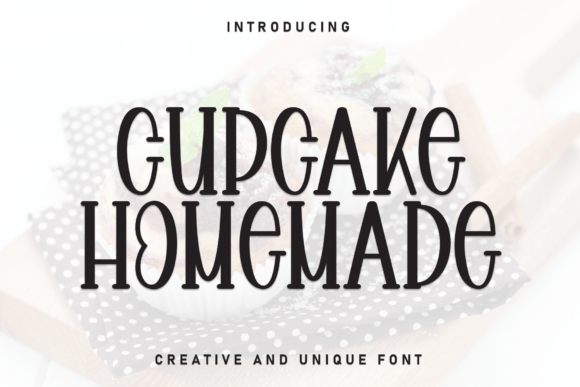 Cupcake Homemade Font for Wedding Invitations and Branding Projects