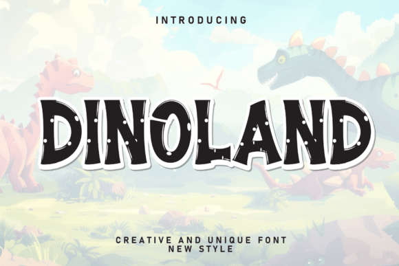 Dinoland Display Font for Editorial Design
