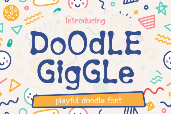 Doodle Giggle Display Font for Playful Editorial Design