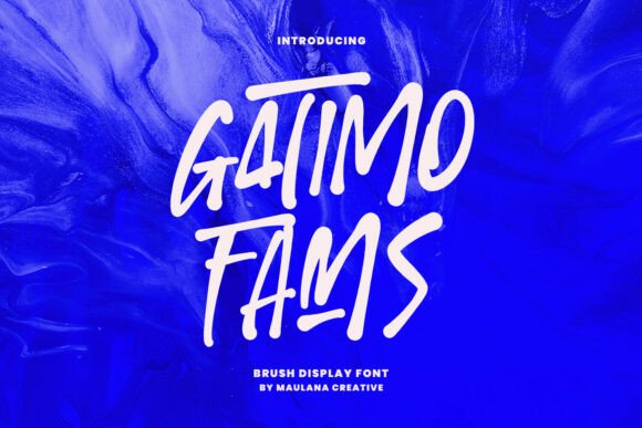 Gatimo Fams: A Bold Display Font for Creative Projects