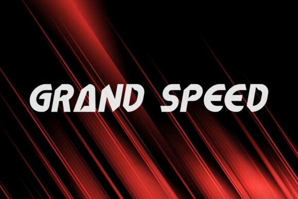 Grand Speed Font for Craft Projects and Commercial Designs