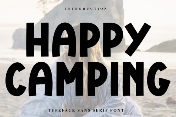 Happy Camping Font: Festive Display Type for Holiday Designs