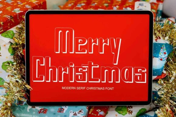 Merry Christmas Shadow Font: Festive Design with Depth