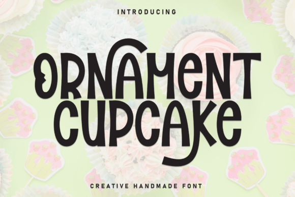 Ornament Cupcake Font for Small Business Branding