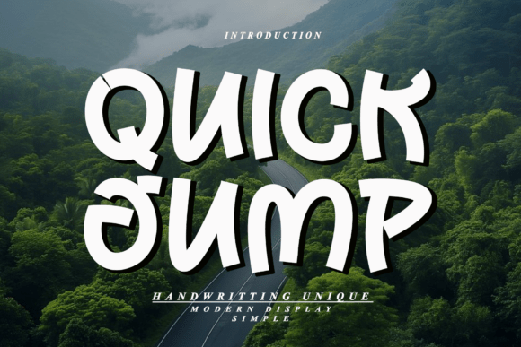 Quick Jump Font: A Handwritten Typeface for Editorial Elegance
