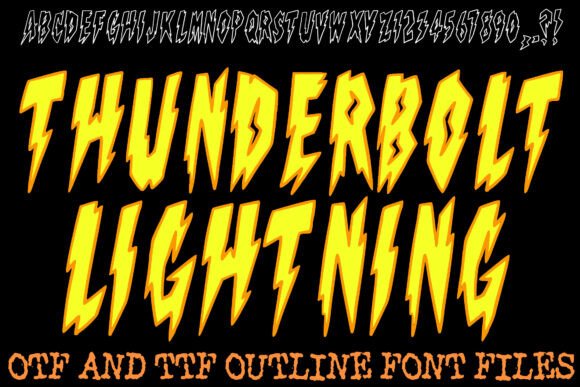 Thunderbolt Lightning Font for High-Impact Campaign Design