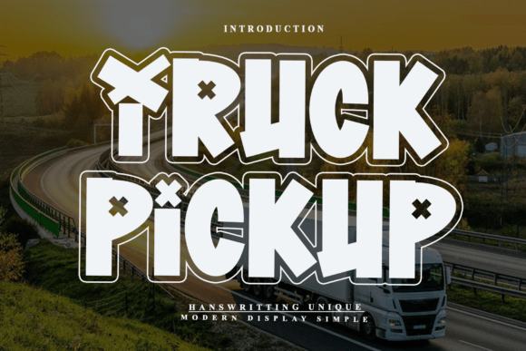 Truck Pickup Font: Bold Typography for Craft and Design Projects