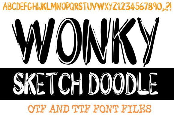 Wonky Sketch Doodle: A Quirky Display Font for Creative Makers