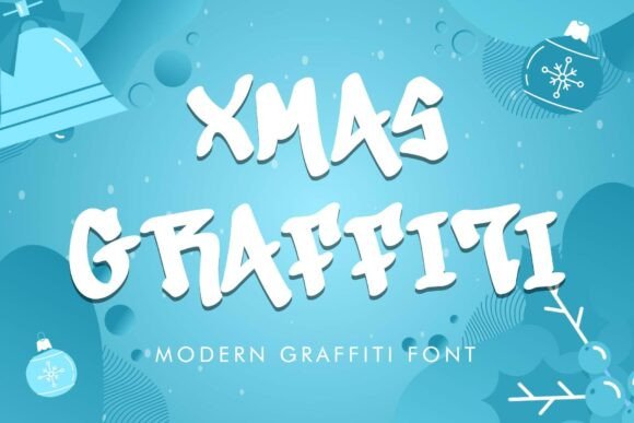 Xmas Graffiti Font for Creative Holiday Designs